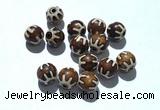 CAA5710 8mm round tibetan agate dzi beads wholesale