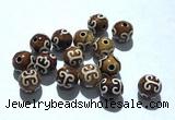 CAA5711 8mm round tibetan agate dzi beads wholesale