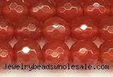 CAA5740 15 inches 6mm faceted round red agate beads