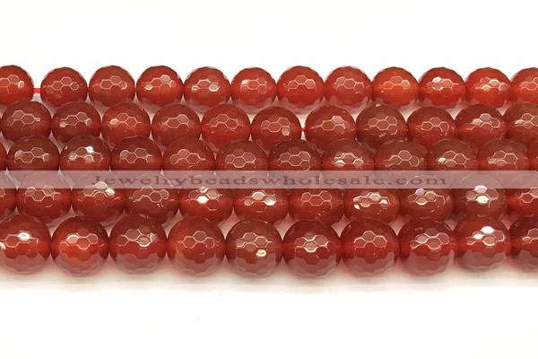 CAA5743 15 inches 12mm faceted round red agate beads