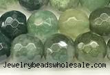 CAA5745 15 inches 6mm faceted round moss agate beads