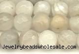 CAA5765 15 inches 6mm faceted round white crazy lace agate beads