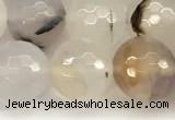 CAA5781 15 inches 8mm faceted round montana agate beads