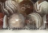 CAA5791 15 inches 8mm faceted round botswana agate beads