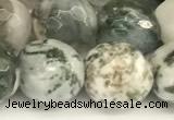 CAA5803 15 inches 12mm faceted round tree agate beads