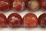 CAA5837 15 inches 10mm faceted round banded agate beads