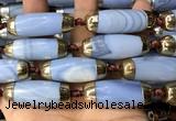 CAA5866 14*38mm - 16*43mm rice agate beads