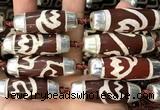 CAA5868 14*38mm - 16*43mm rice tibetan agate dzi beads