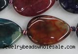 CAA587 15.5 inches 22*30mm faceted teardrop dragon veins agate beads