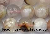 CAA5901 15 inches 8mm round sakura agate gemstone beads