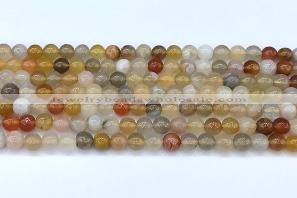 CAA5906 15 inches 6mm round colorful agate gemstone beads