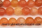 CAA5924 15 inches 6mm round red botswana agate beads