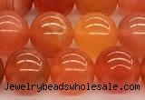 CAA5925 15 inches 8mm round red botswana agate beads