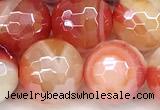 CAA5967 15 inches 10mm faceted round AB-color line agate beads