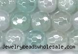 CAA6000 15 inches 6mm faceted round AB-color line agate beads