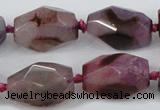 CAA611 15.5 inches 18*25mm faceted nuggets dragon veins agate beads