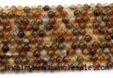 CAA6110 15.5 inches 4mm round dragon vein agate gemstone beads