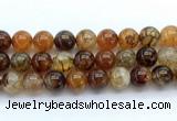 CAA6114 15.5 inches 12mm round dragon vein agate gemstone beads