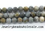 CAA6125 15.5 inches 14mm round bamboo leaf agate gemstone beads