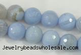 CAA739 15.5 inches 14mm faceted round blue lace agate beads wholesale