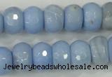 CAA742 15.5 inches 10*14mm faceted rondelle blue lace agate beads