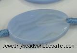 CAA744 15.5 inches 25*40mm oval blue lace agate beads wholesale