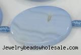 CAA745 15.5 inches 25*40mm oval blue lace agate beads wholesale