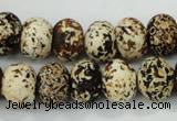 CAA755 15.5 inches 10*14mm rondelle wooden agate beads wholesale