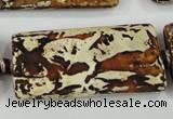 CAA757 15.5 inches 21*41mm rectangle wooden agate beads wholesale