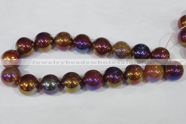 CAA875 15.5 inches 23mm round AB-color red agate beads