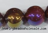 CAA876 15.5 inches 24mm round AB-color red agate beads