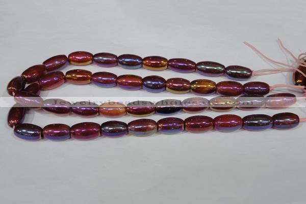 CAA879 15.5 inches 11*20mm rice AB-color red agate beads