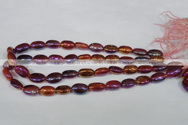 CAA883 15.5 inches 11*17mm oval AB-color red agate beads