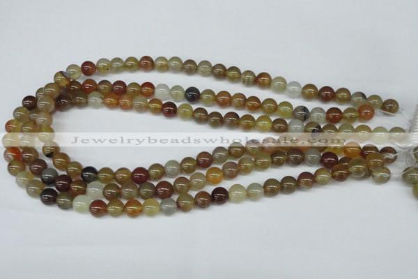 CAA891 15.5 inches 8mm round agate gemstone beads wholesale