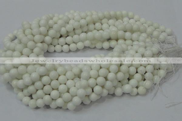 CAA93 15.5 inches 10mm round white agate gemstone beads wholesale