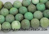 CAB01 15.5 inches 10mm round green grass agate gemstone beads