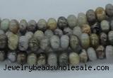 CAB141 15.5 inches 4*6mm rondelle bamboo leaf agate beads