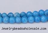 CAB220 15.5 inches 6mm round blue crazy lace agate beads