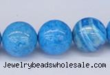 CAB224 15.5 inches 16mm round blue crazy lace agate beads