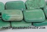 CAB29 15.5 inches 18*25mm rectangle green grass agate gemstone beads