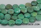 CAB32 15.5 inches 8mm faceted coin green grass agate gemstone beads