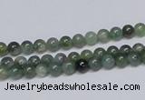 CAB382 15.5 inches 4mm round moss agate gemstone beads wholesale