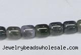 CAB391 15.5 inches 8*8mm column moss agate gemstone beads wholesale