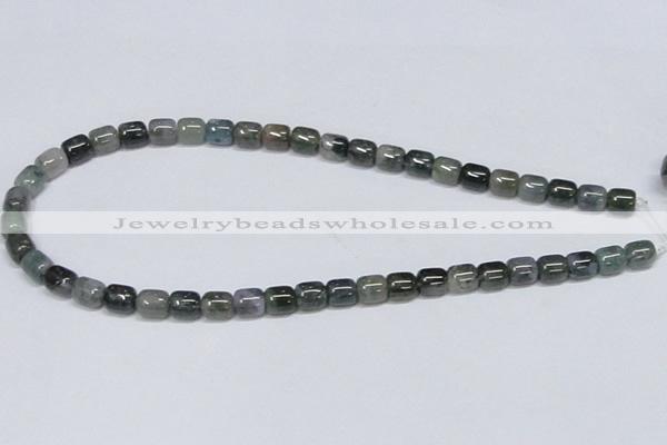 CAB391 15.5 inches 8*8mm column moss agate gemstone beads wholesale