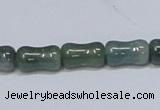 CAB395 15.5 inches 8*14mm bamboo shape moss agate gemstone beads