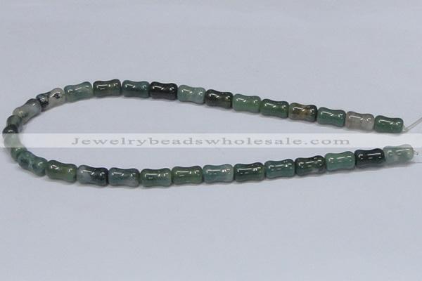 CAB395 15.5 inches 8*14mm bamboo shape moss agate gemstone beads