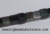 CAB397 15.5 inches 8*8mm cube moss agate gemstone beads wholesale