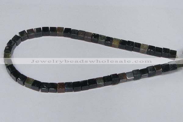 CAB397 15.5 inches 8*8mm cube moss agate gemstone beads wholesale