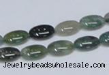 CAB409 15.5 inches 8*12mm oval moss agate gemstone beads wholesale