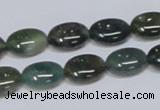 CAB410 15.5 inches 10*14mm oval moss agate gemstone beads wholesale